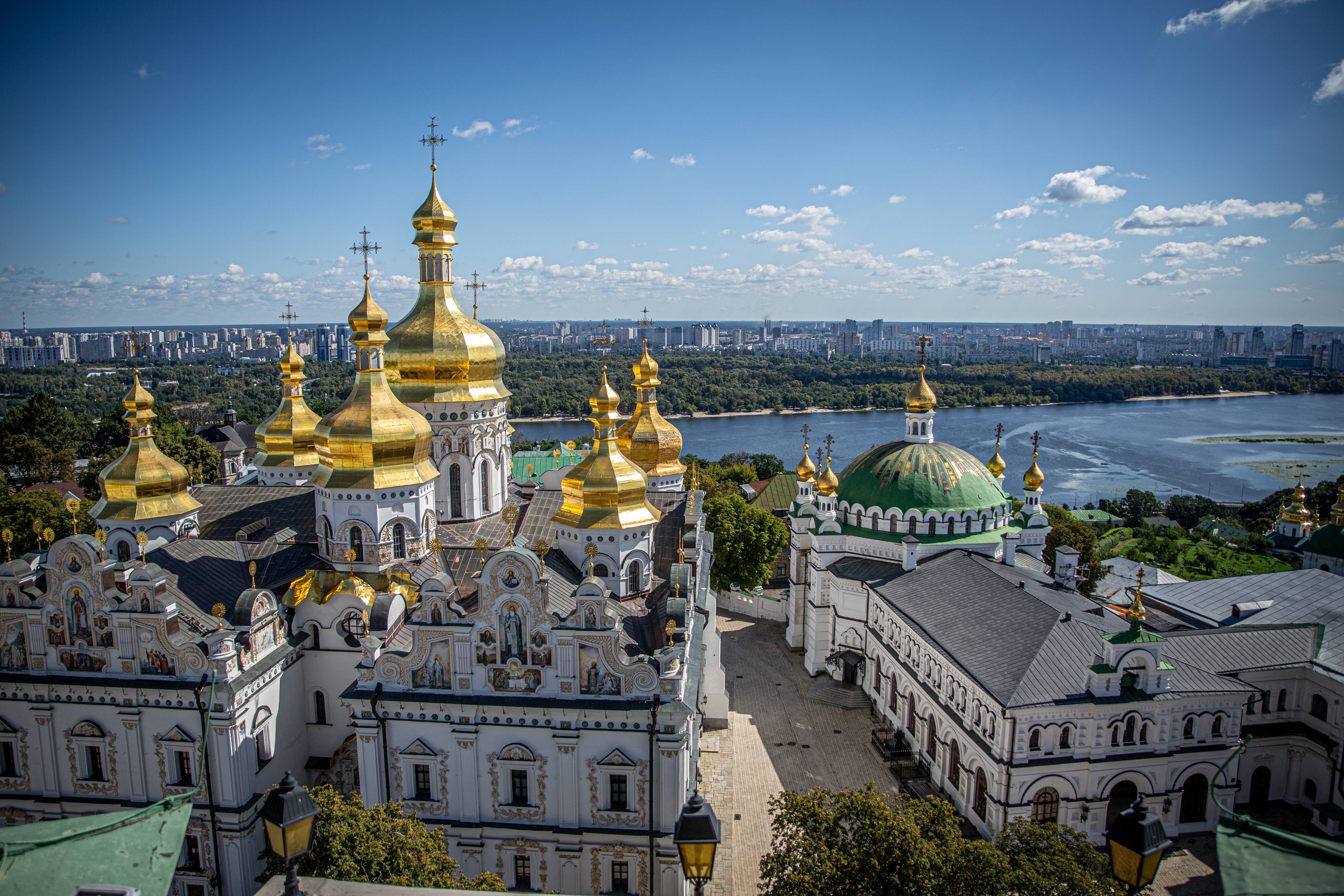 Historic church architecture in Kyiv.